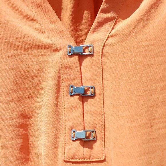 ATTRACTIVE BANANA REPUBLIC Orange Flowy Top Women's Size Small Flowy Creamsicle - Picture 7 of 7